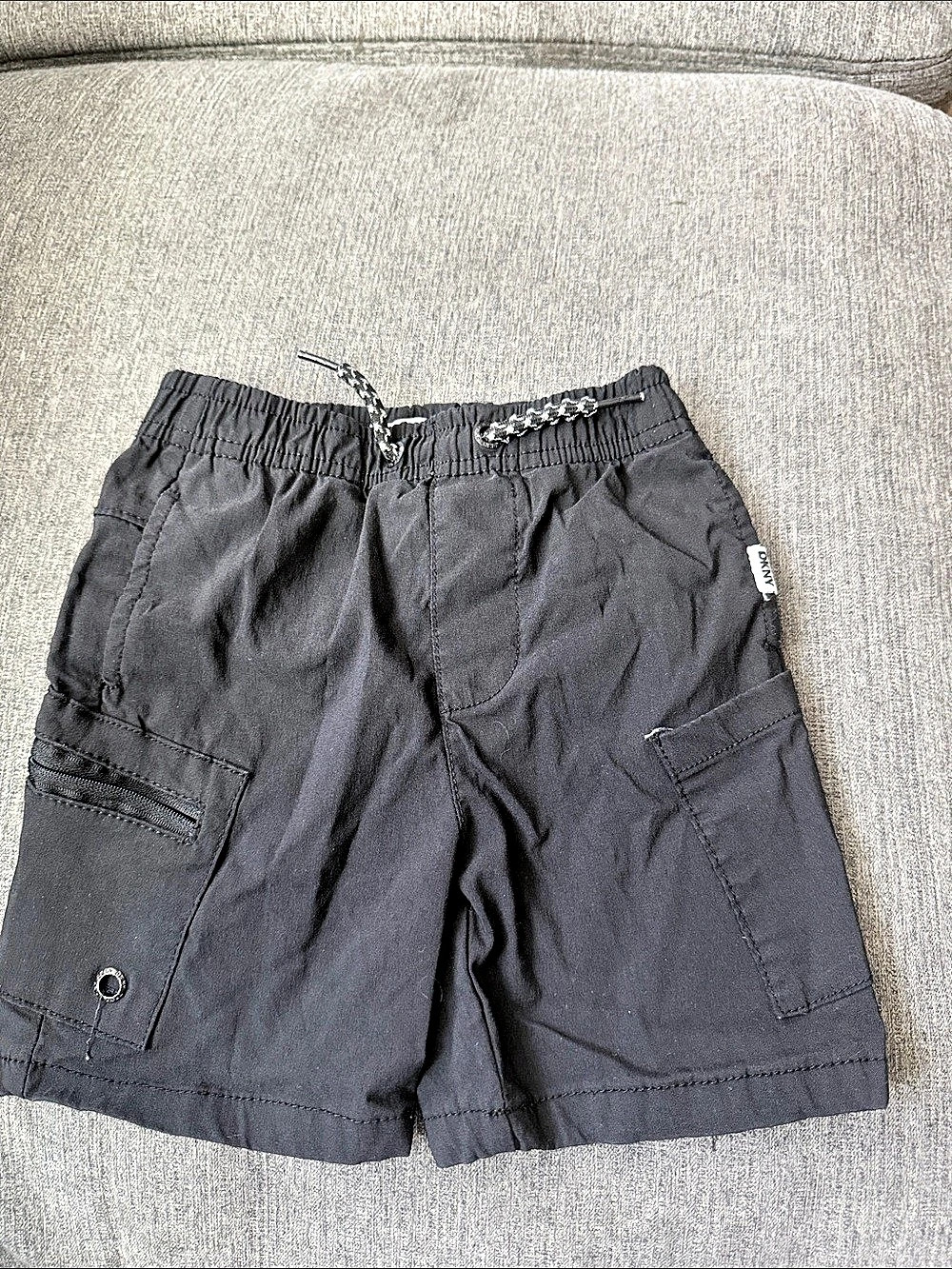 DKNY Boys Cargo Shorts in Black Size 3T